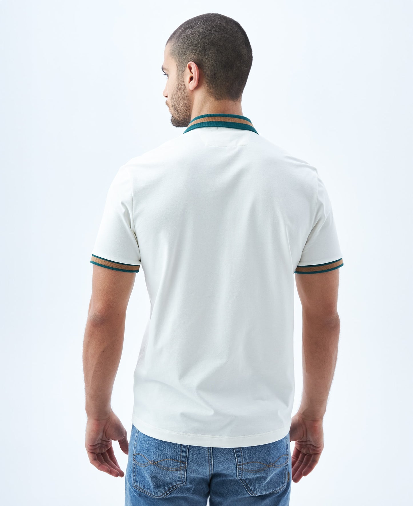 Camiseta Polo Americanino 809E011 Classic Fit Crudo