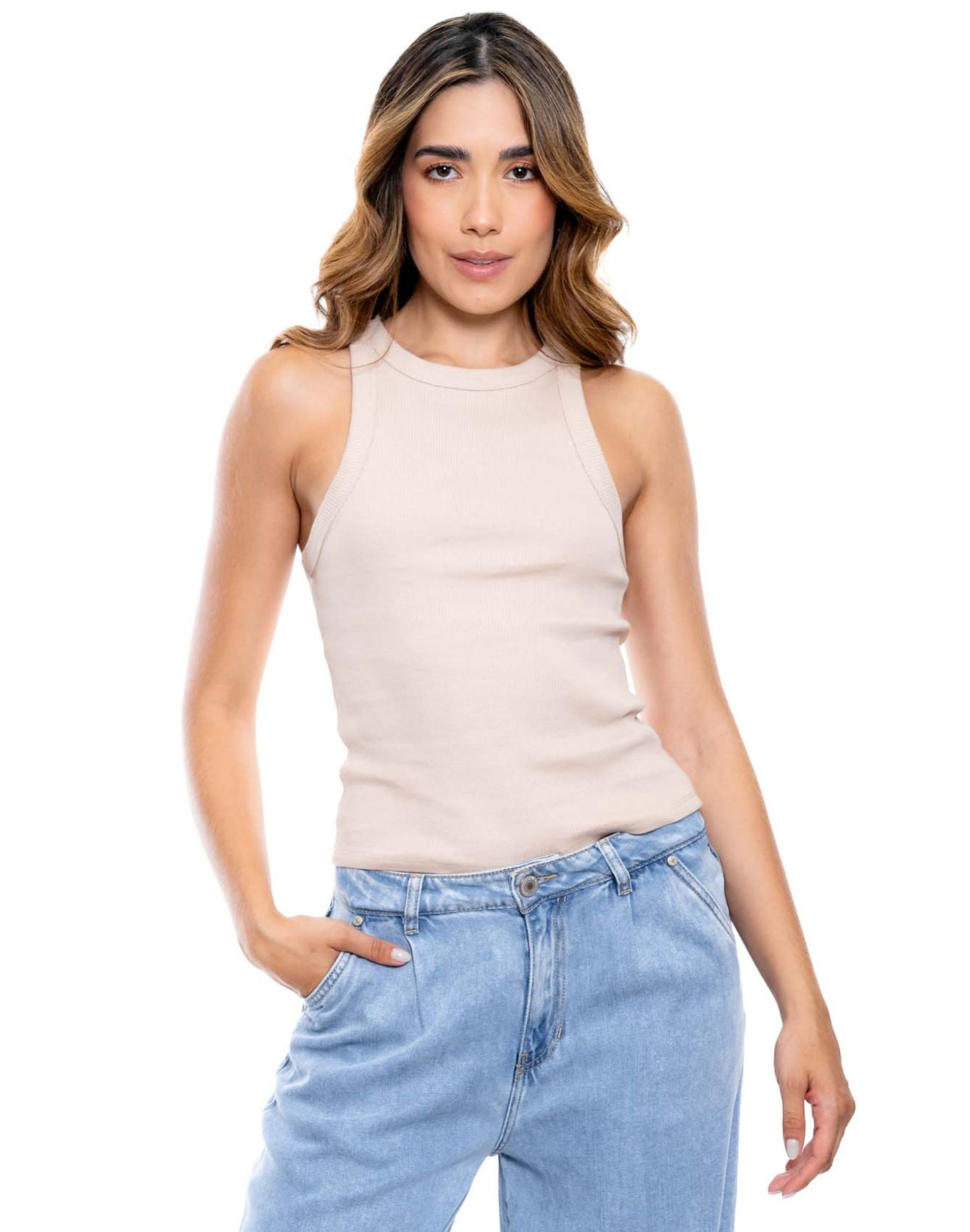 Camiseta Dama Color Blue 424330 Manga Sisa Arena