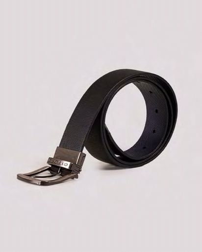 Cinturon Hombre Oxford 050343 Doblefaz Negro-Azul Oscuro