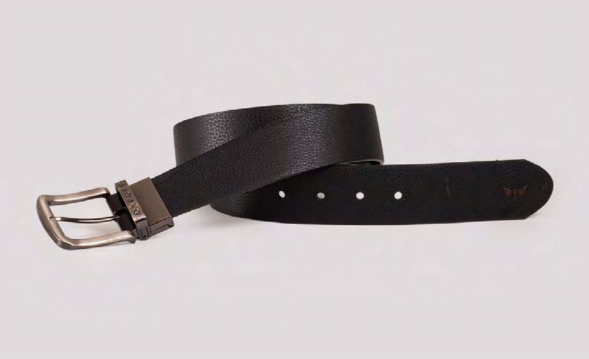 Cinturon Hombre Oxford 050343 Doblefaz Negro-Azul Oscuro