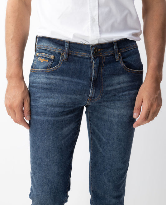 Jean Hombre Chevignon 3308004 Straight Fit Azul Medio