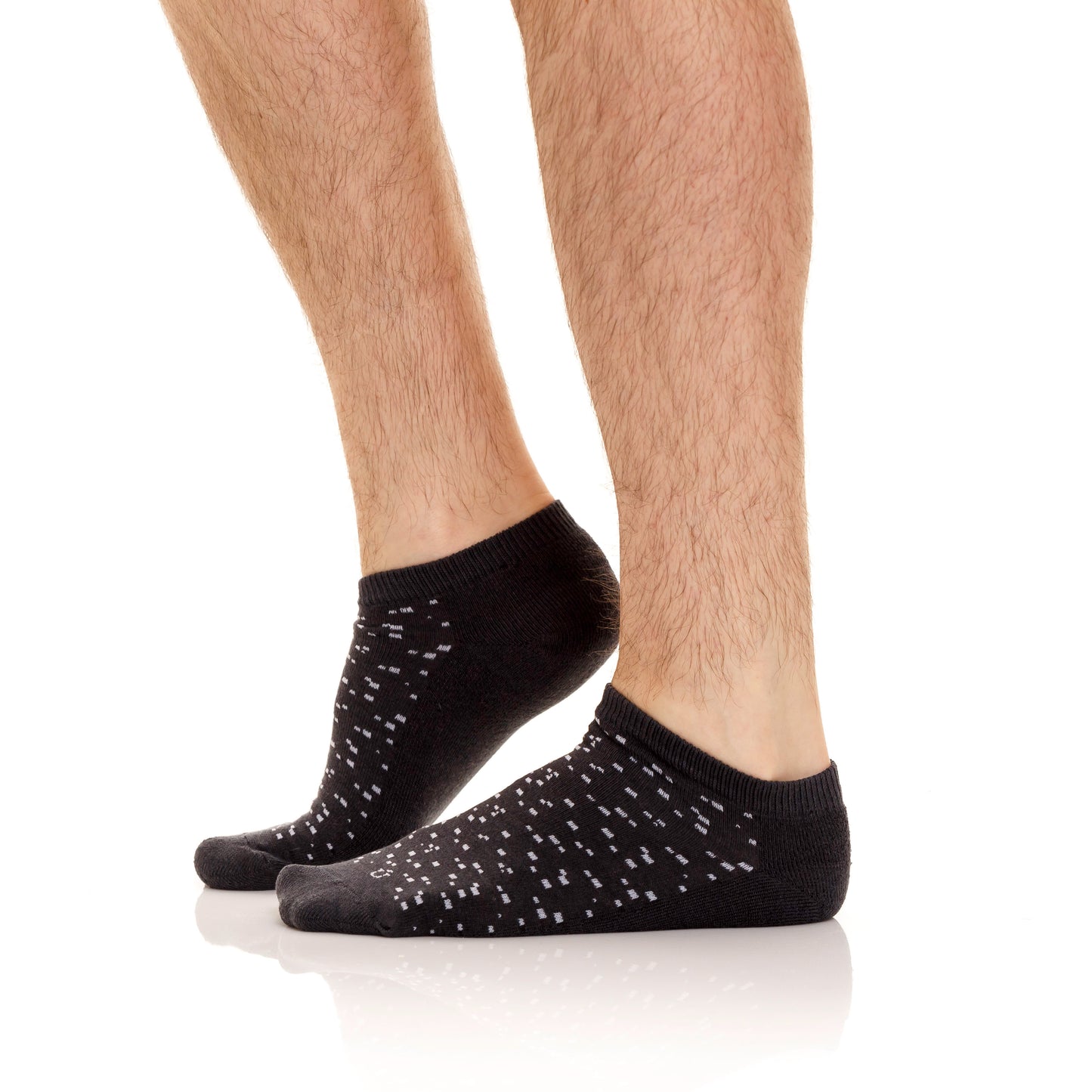 Media Unico Talonera Mini Puntos Gris Oscuro