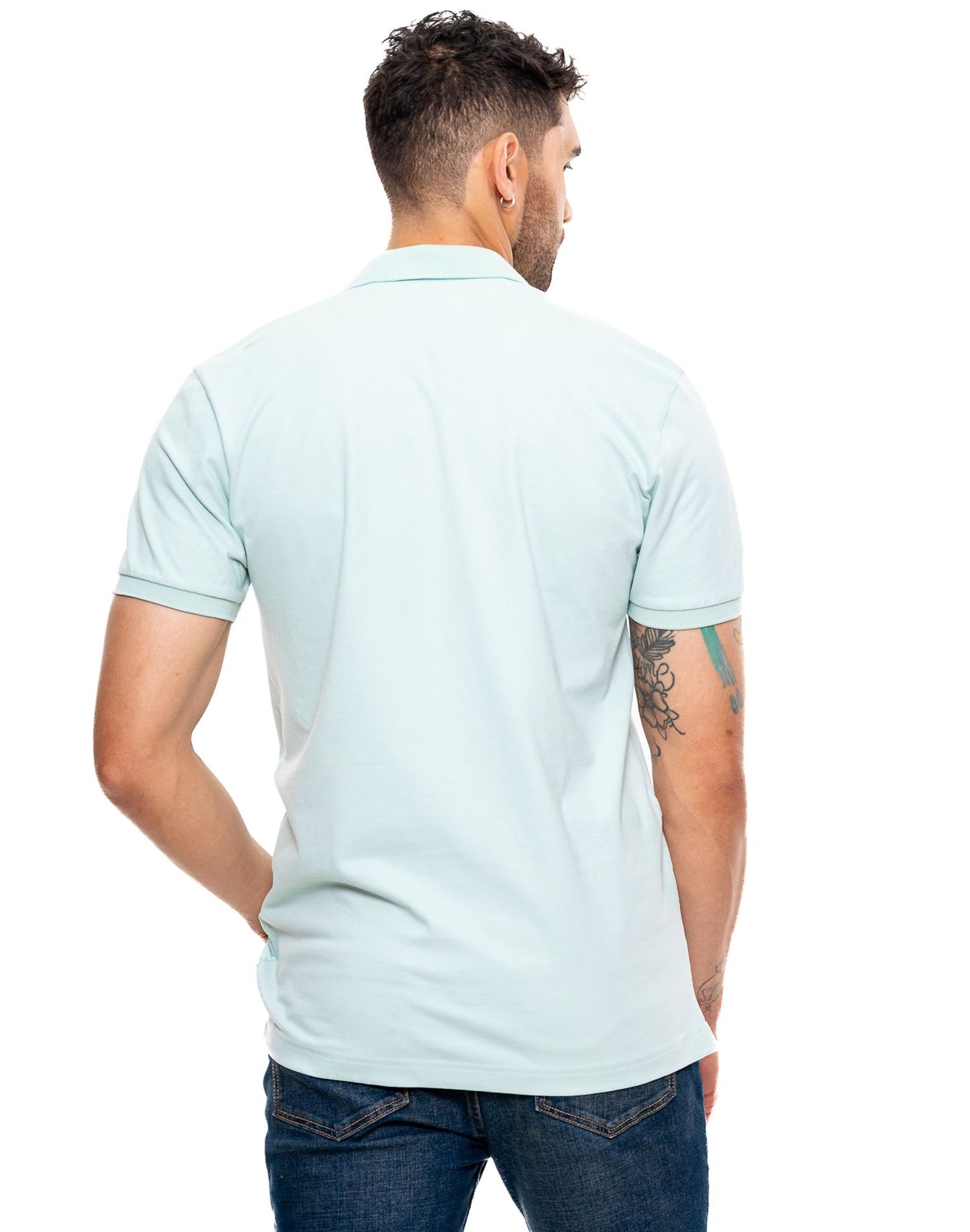 Camiseta Polo Color Blue 342903 Slim Verde Claro