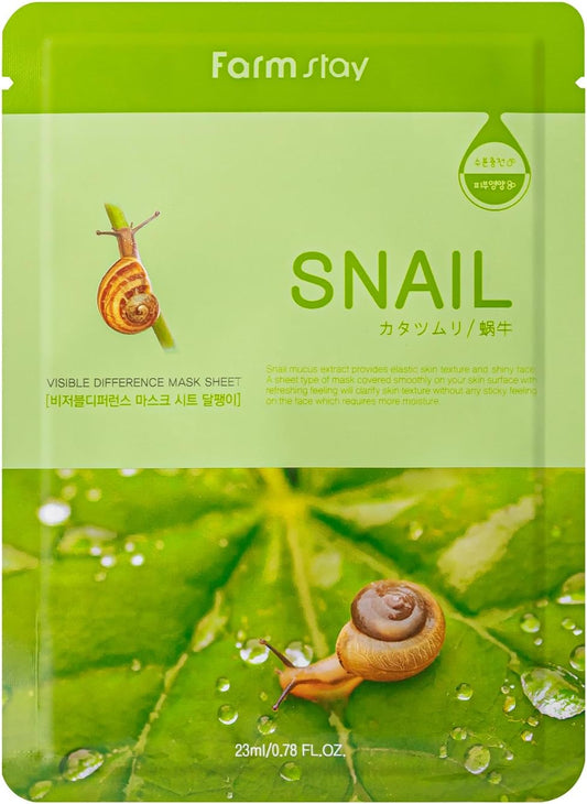 Mascarilla Facial Sheet Mask Farm Stay Snail (Baba De Caracol)