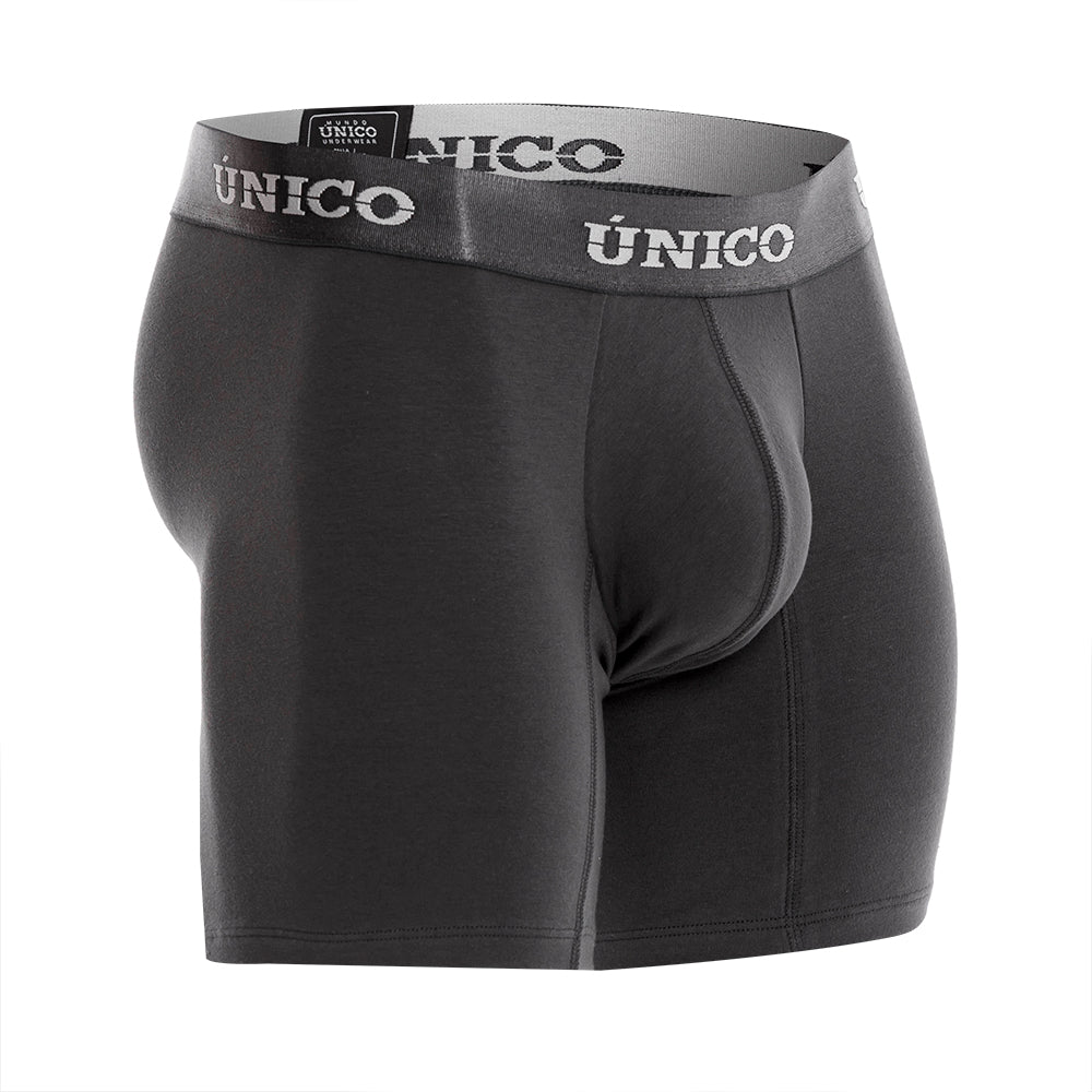 Boxer Unico Clasico Asfalto A23 Medio Algodon Gris Oscuro