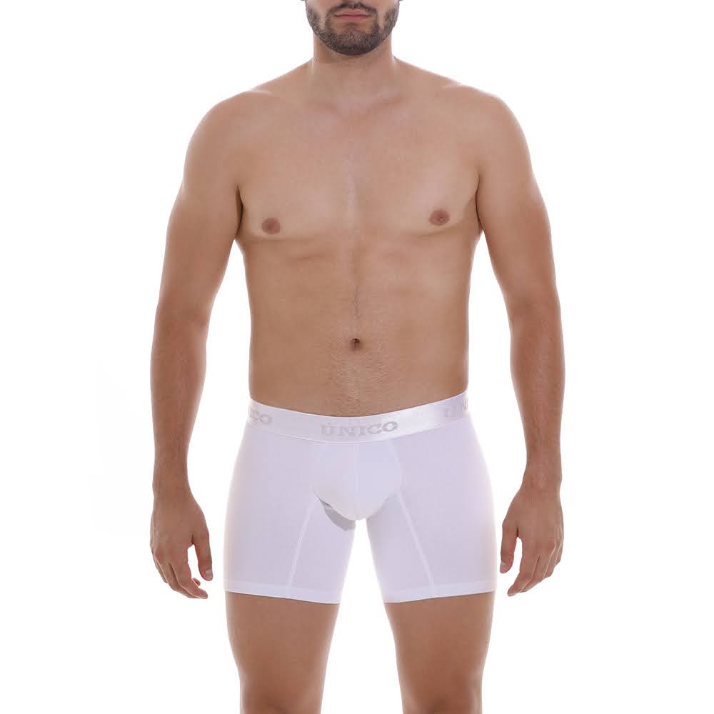 Boxer Unico Clasico Cristalino A23 Medio Algodon Blanco