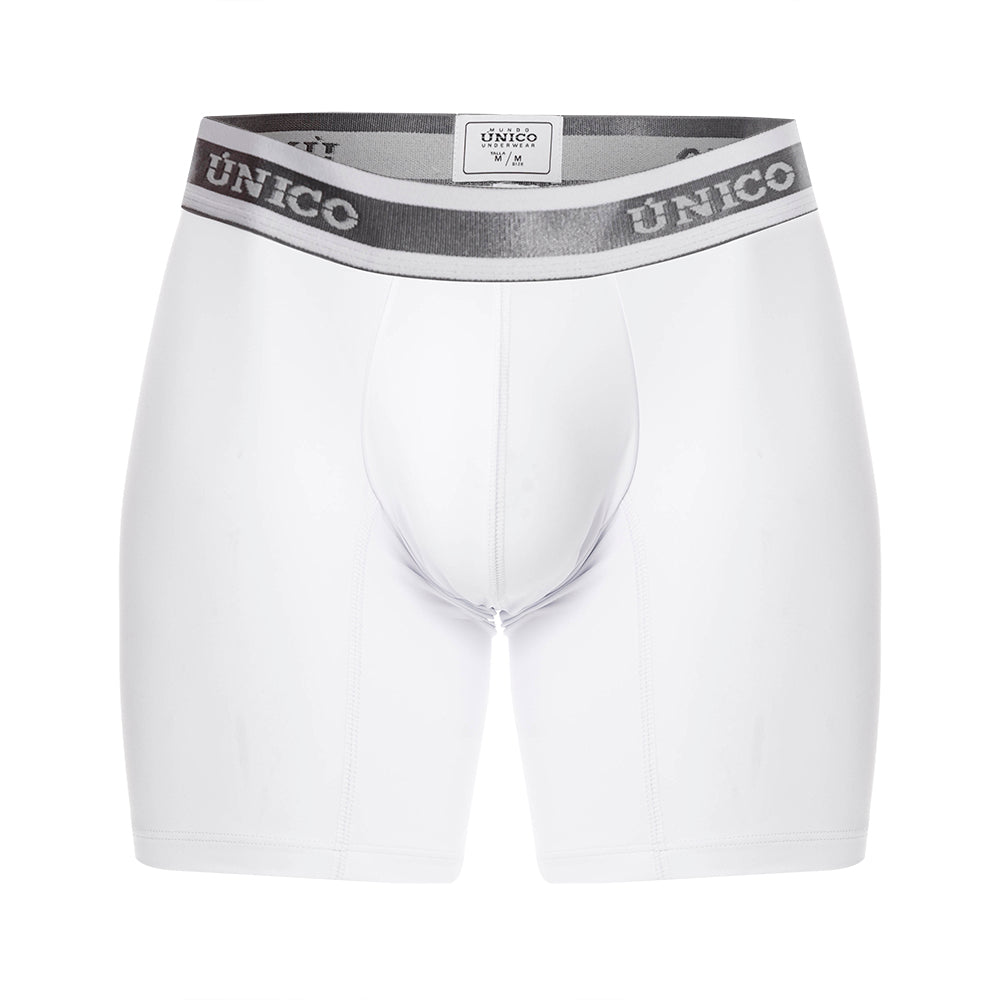 Boxer Unico Clasico Lustre M22 Medio Microfibra Blanco