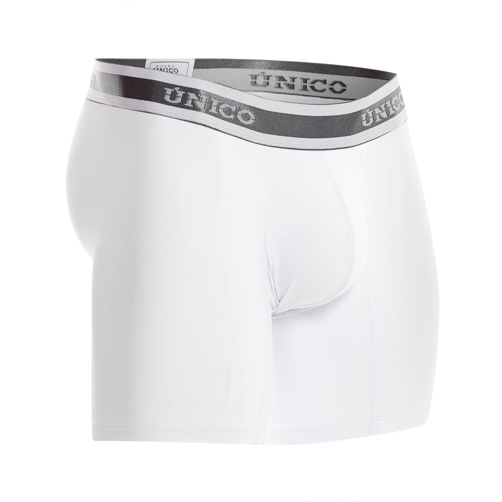 Boxer Unico Clasico Lustre M22 Medio Microfibra Blanco
