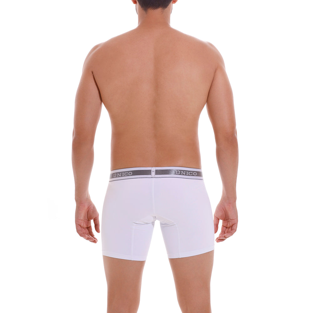Boxer Unico Clasico Lustre M22 Medio Microfibra Blanco