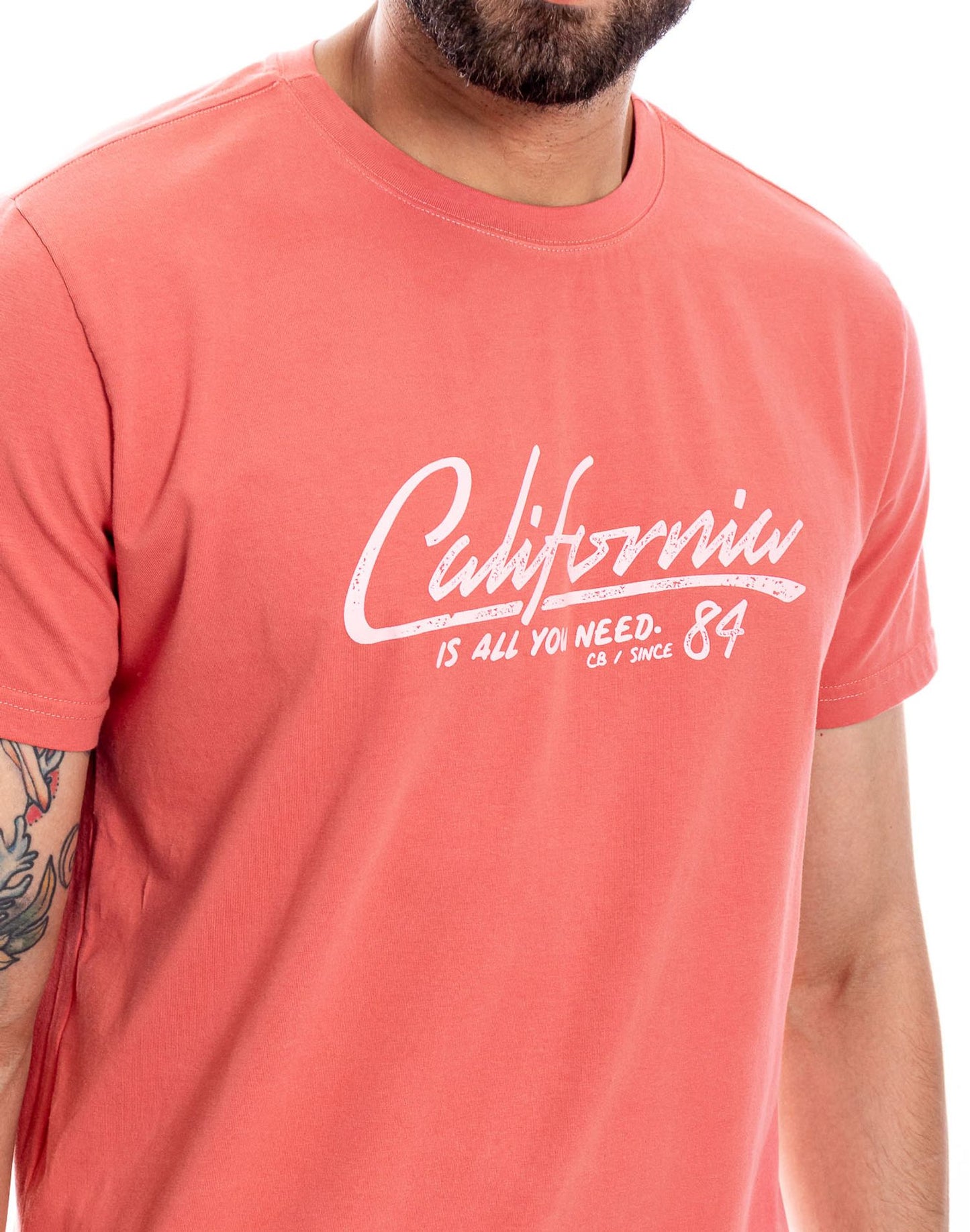 Camiseta Cuello Redondo Color Blue 312303 Coral