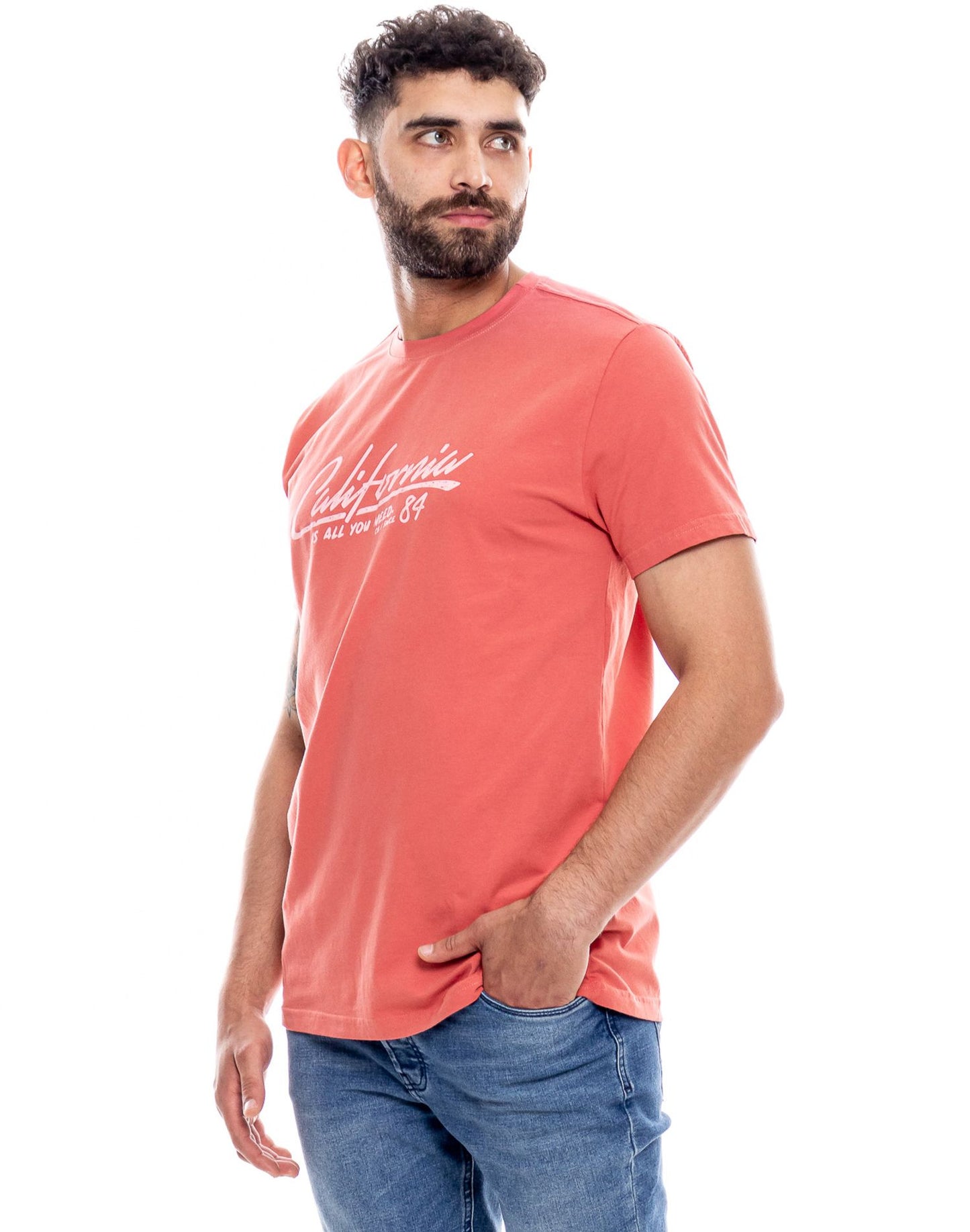 Camiseta Cuello Redondo Color Blue 312303 Coral