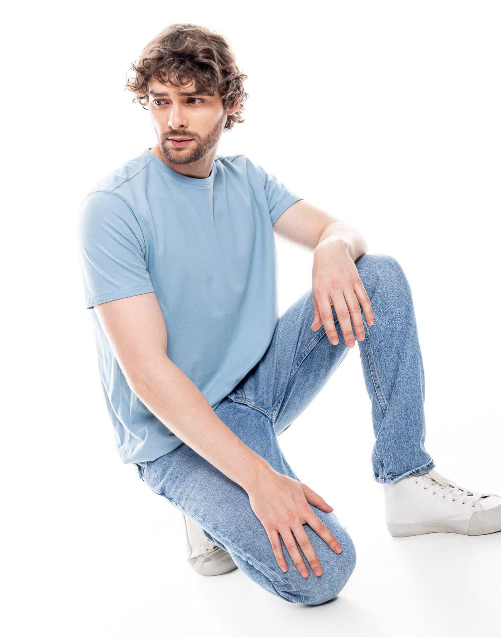 Camiseta Cuello Redondo Color Blue 312304 Azul Claro