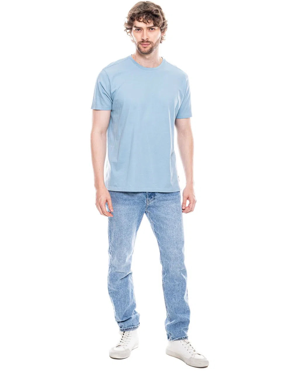 Camiseta Cuello Redondo Color Blue 312304 Azul Claro