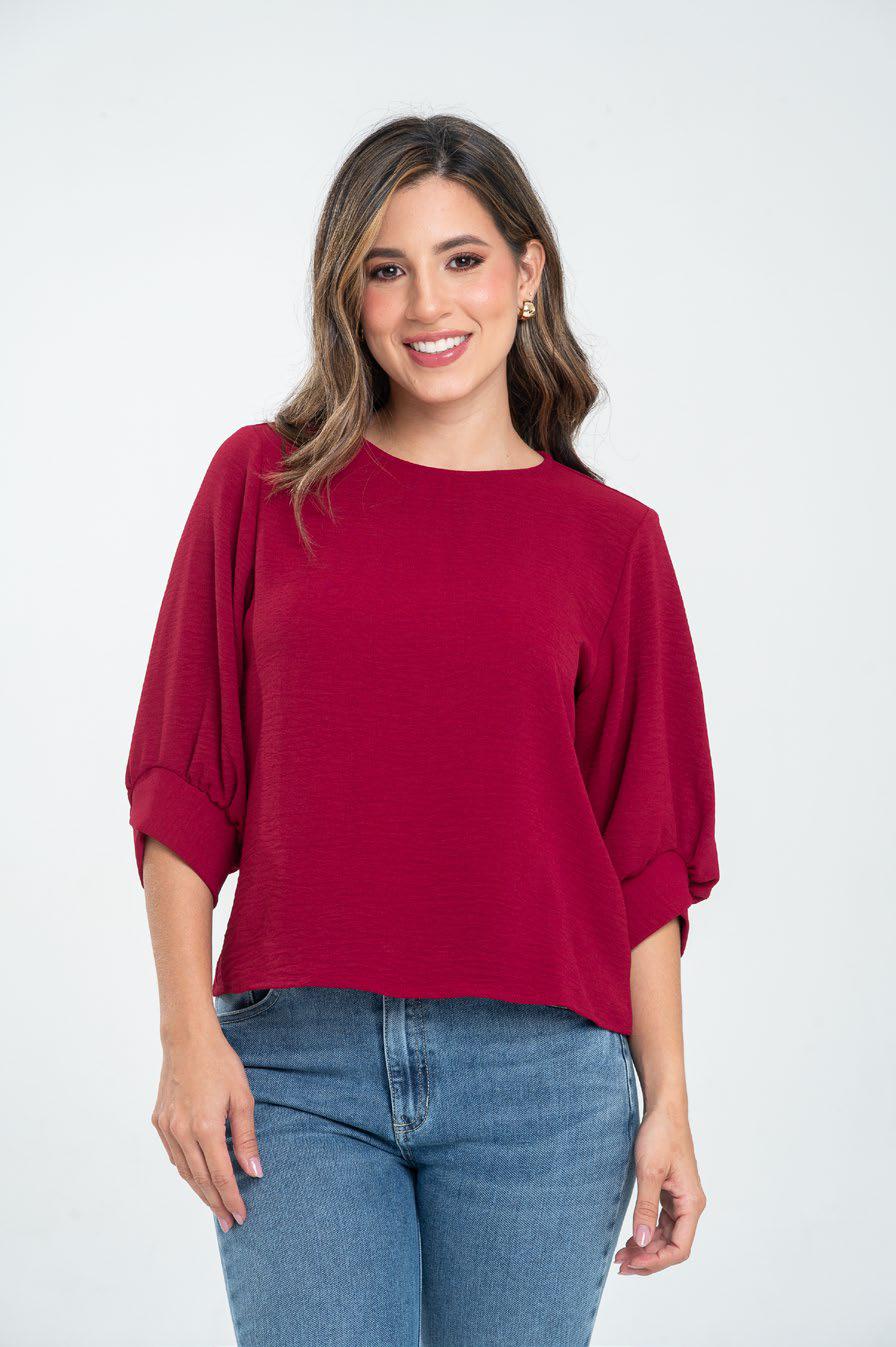 Blusa Ragstyle Pf32111336 Nhadinne Rojo Vino