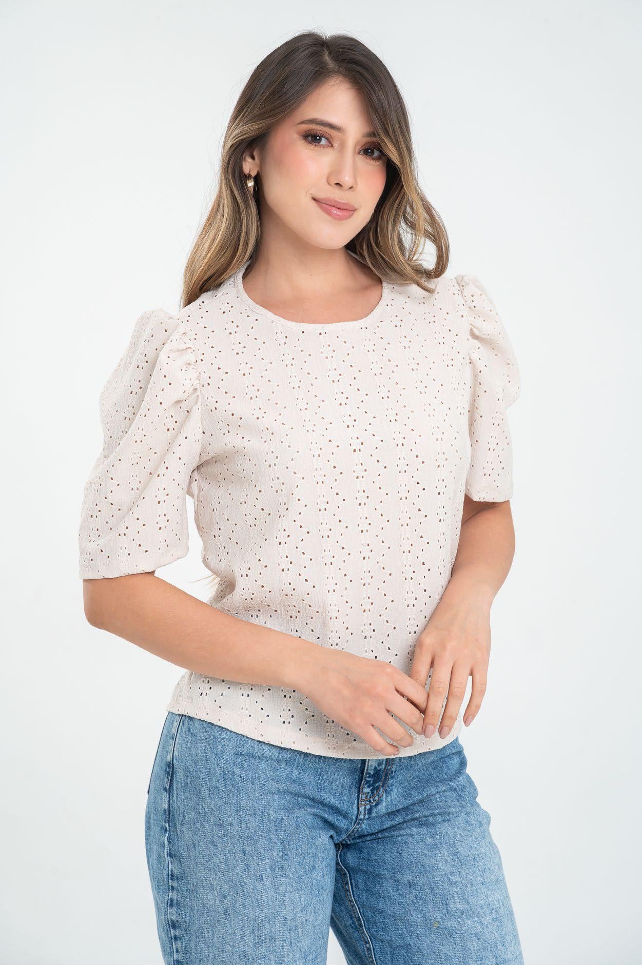 Blusa Ragstyle Pf31122368 Rothy Beige Claro