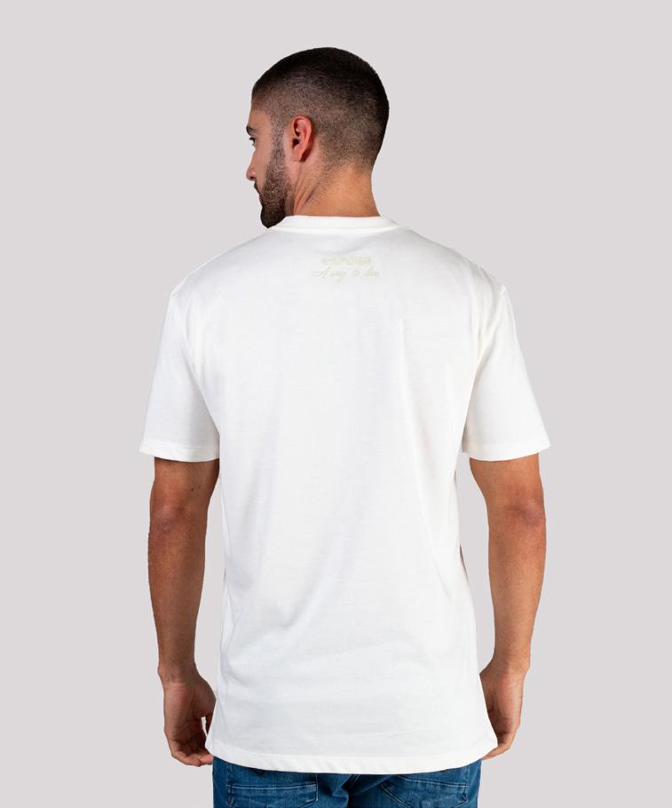 Camiseta Cuello Redondo Oxford 333666 Oversized Crudo