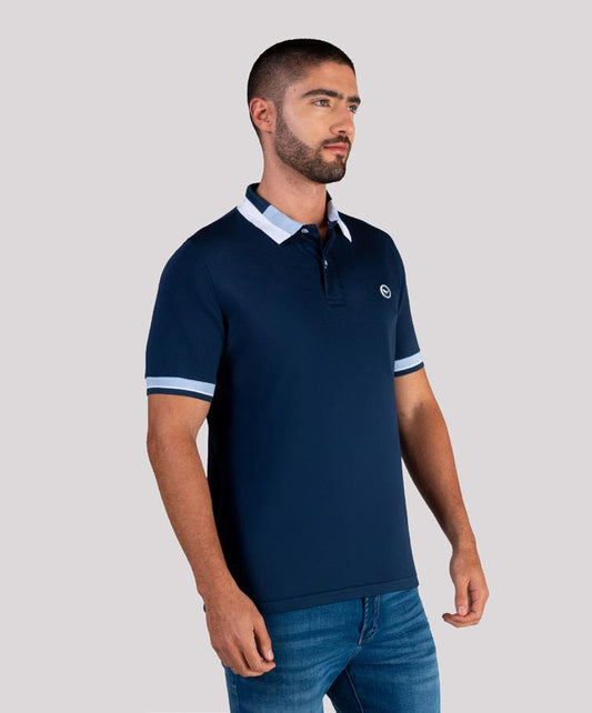 Camiseta Polo Oxford 022219 Azul Medio
