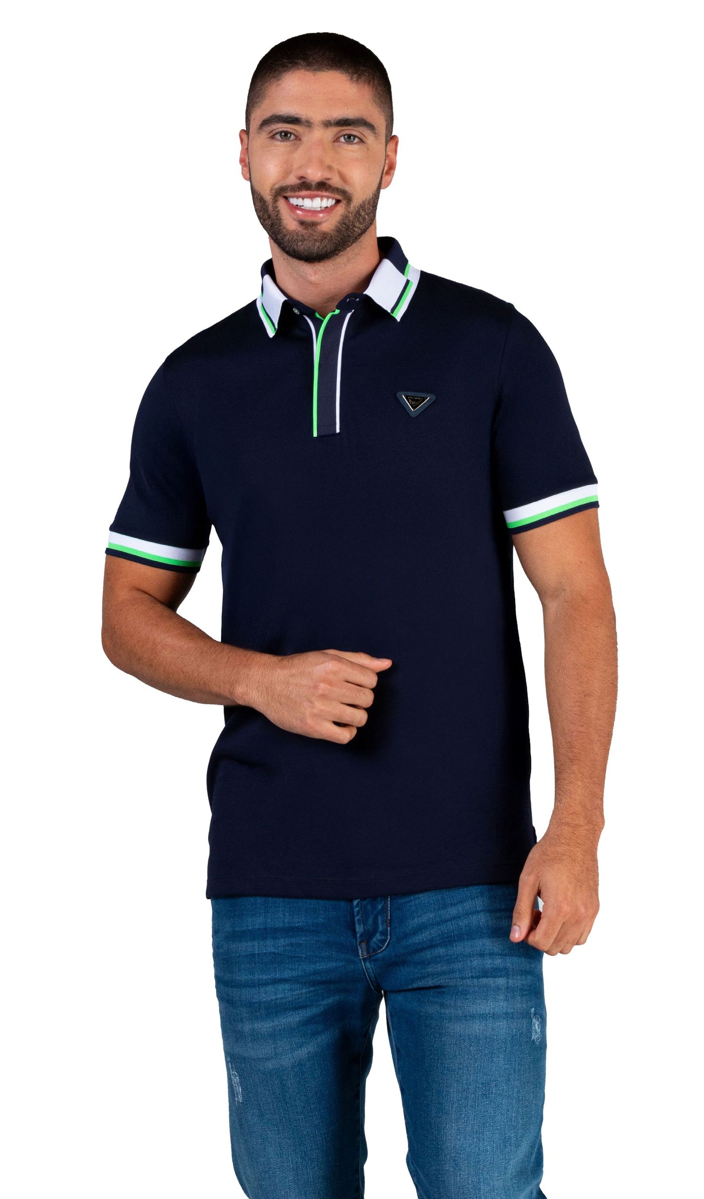 Camiseta Polo Oxford 022239 Azul Oscuro