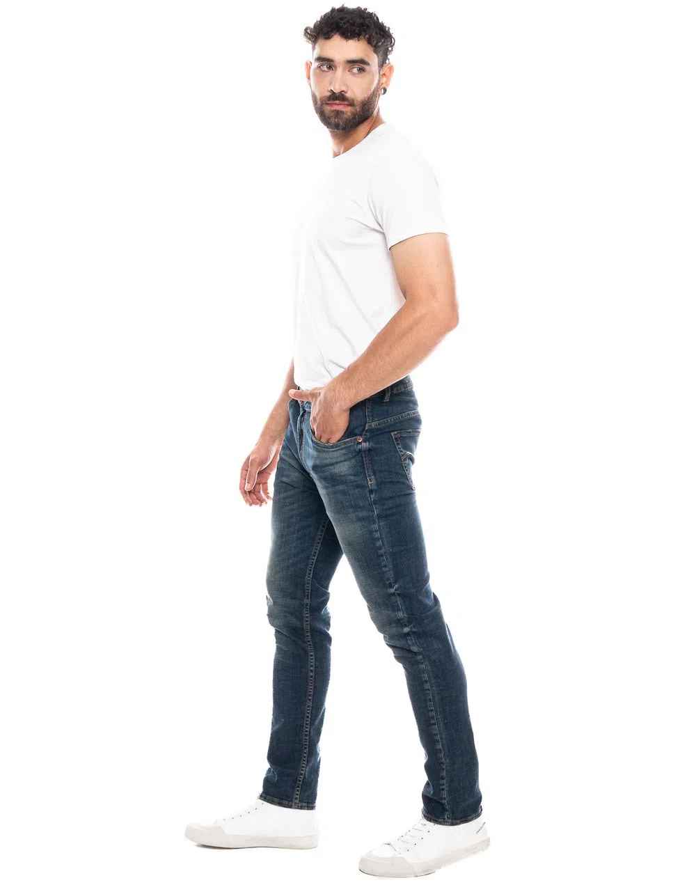 Jean Hombre Color Blue 321409 Slim Fit Azul Oscuro