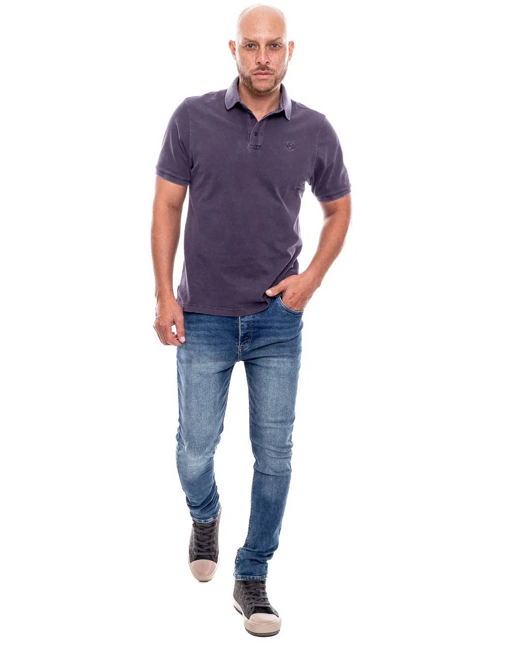 Camiseta Polo Color Blue 242702 Regular Fit Uva