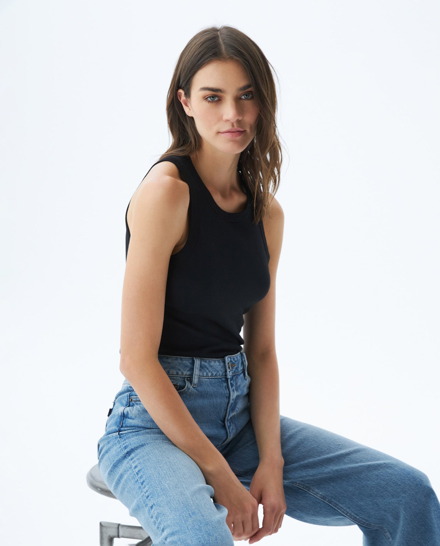 Camiseta Dama Chevignon 700E052 Basica Manga Sisa Negro