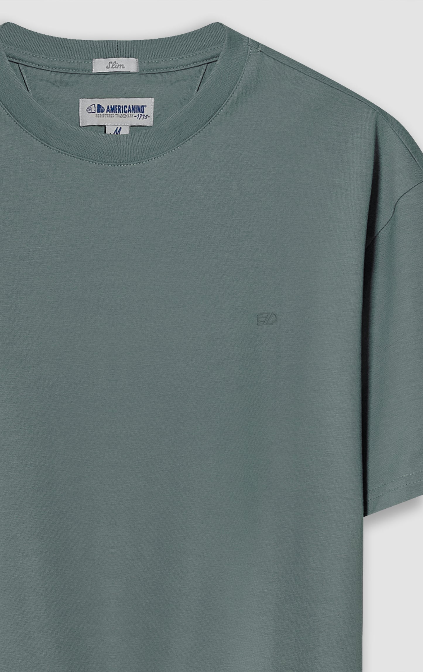Camiseta Cuello Redondo Americanino 840F001 Slim Fit Verde Claro