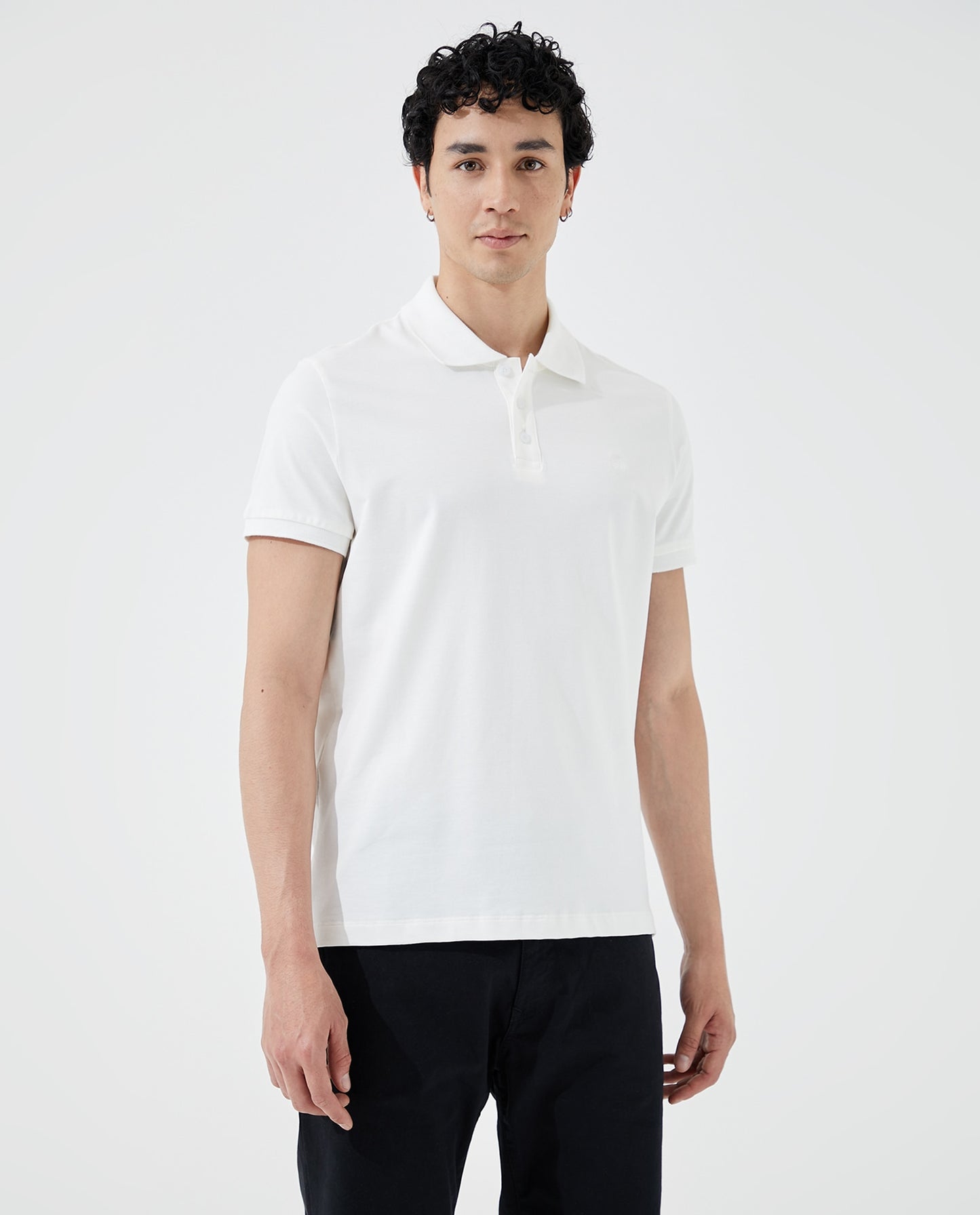Camiseta Polo Americanino 800B703 Slim Fit Blanco Crudo