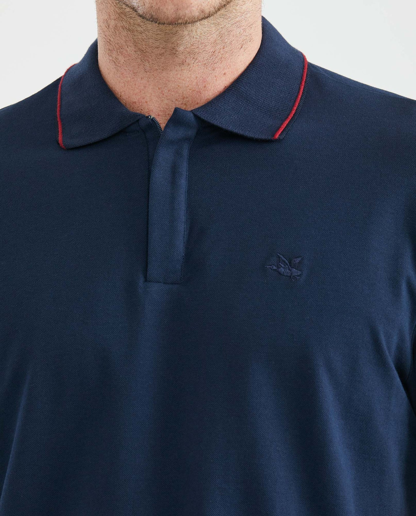 Camiseta Polo Chevignon 601F003 Classic Fit Zipper Azul Ultraoscuro