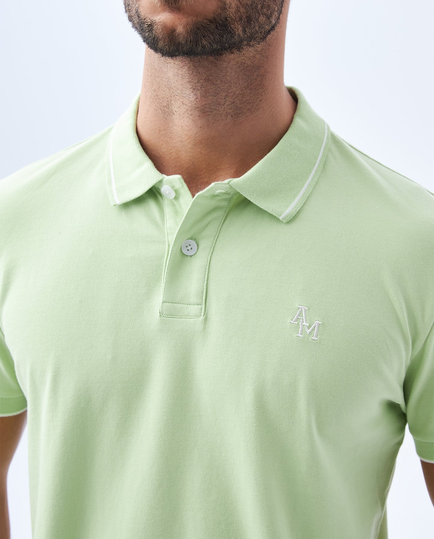 Camiseta Polo Americanino 802F007 Slim Fit Verde Anea Claro
