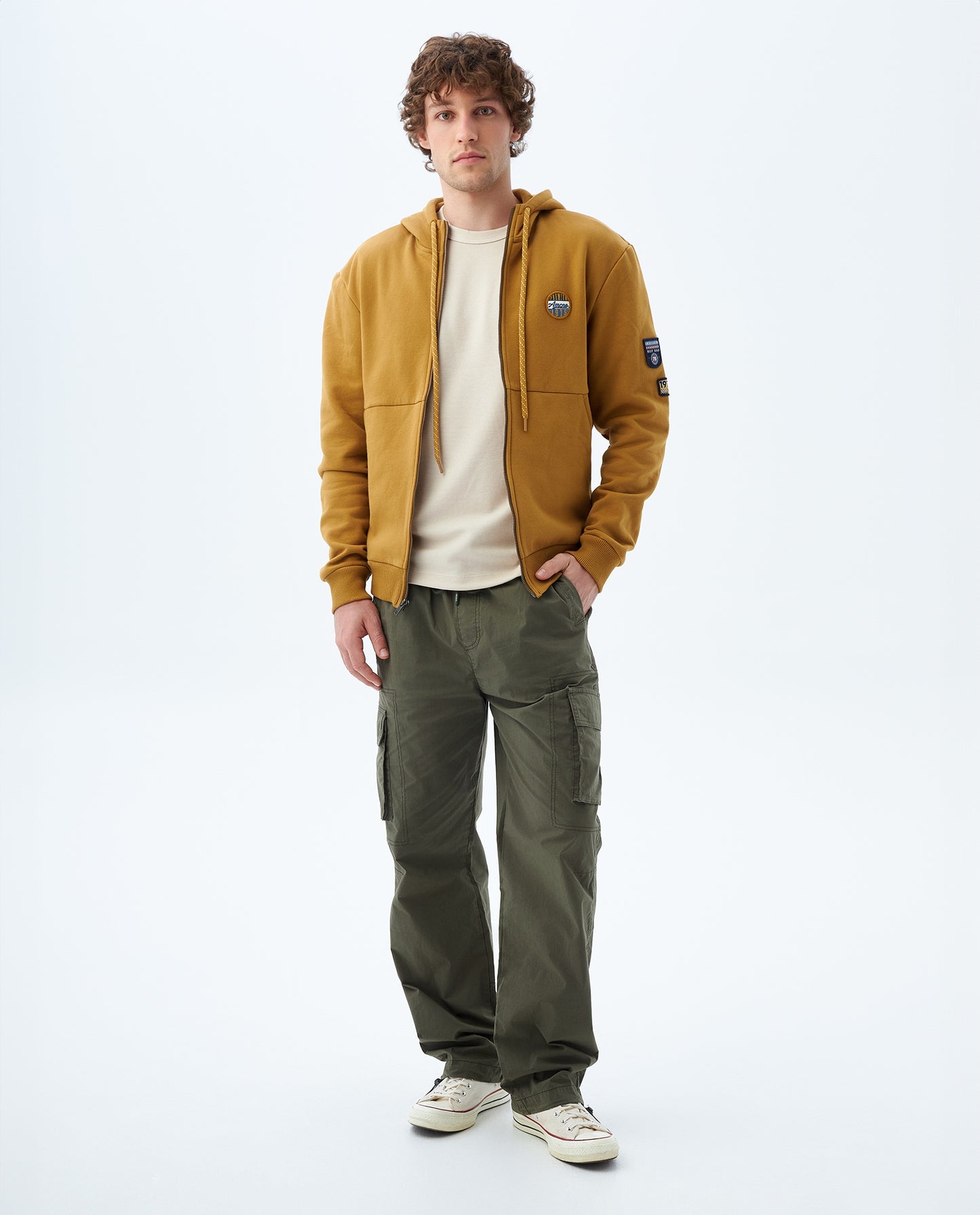 Pantalon Hombre Americanino 839F001 Jogger Cargo Verde Militar