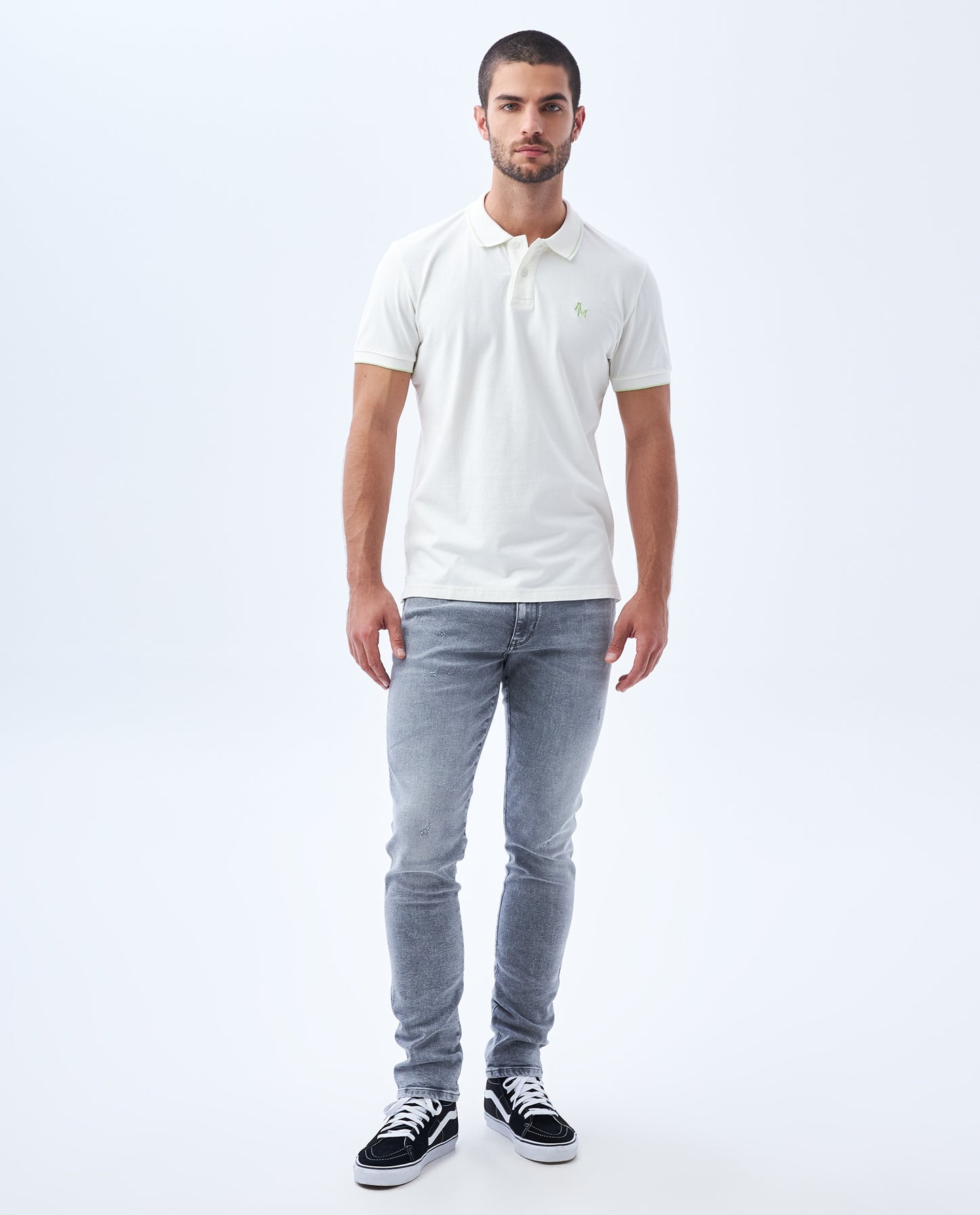 Camiseta Polo Americanino 802F007 Slim Fit Crudo