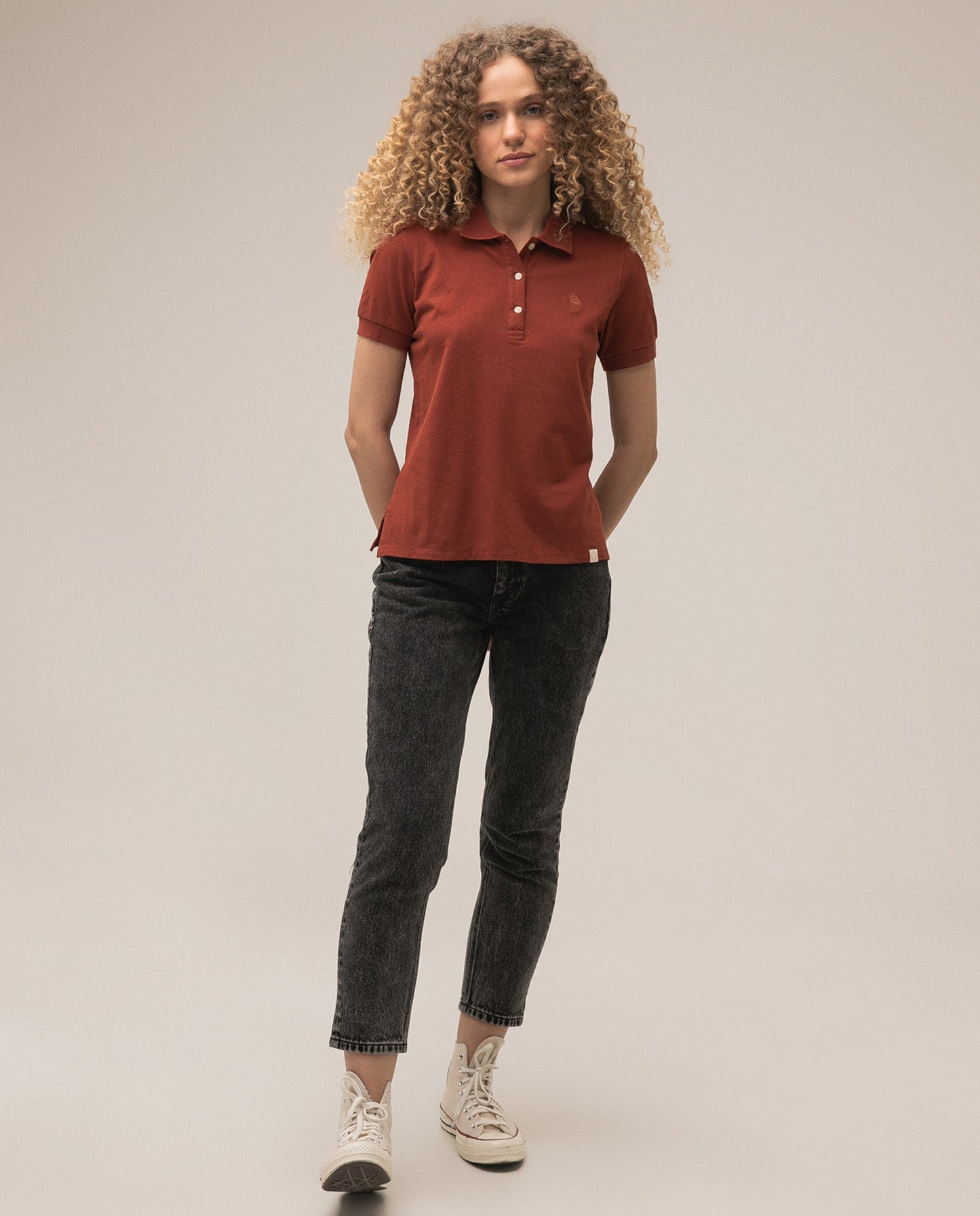Camiseta Dama Americanino 600D007 Basica Polo Cobre