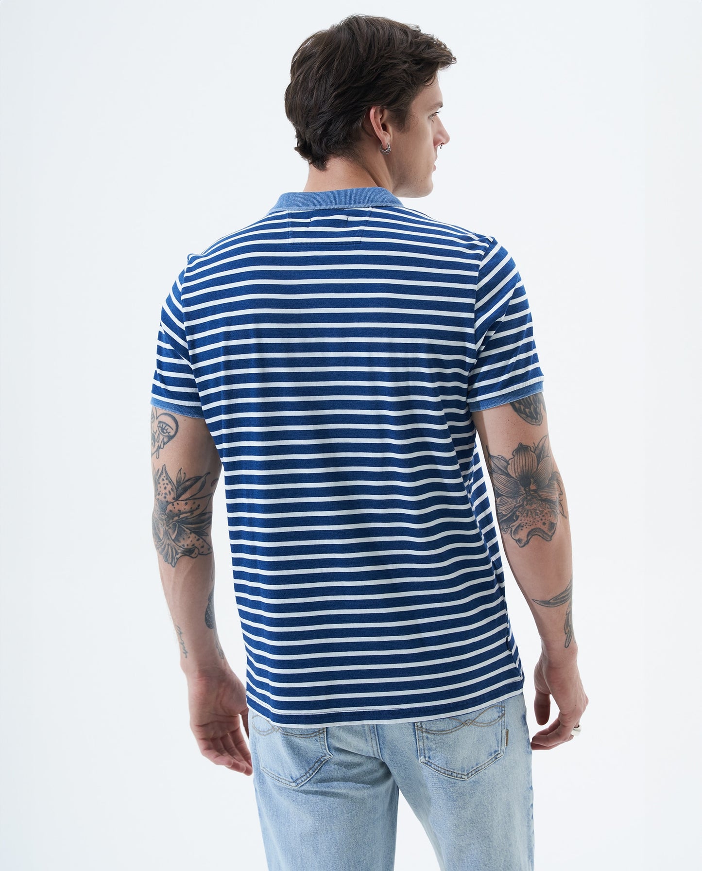Camiseta Polo Americanino 801F008 Classic Fit Rayas Azul