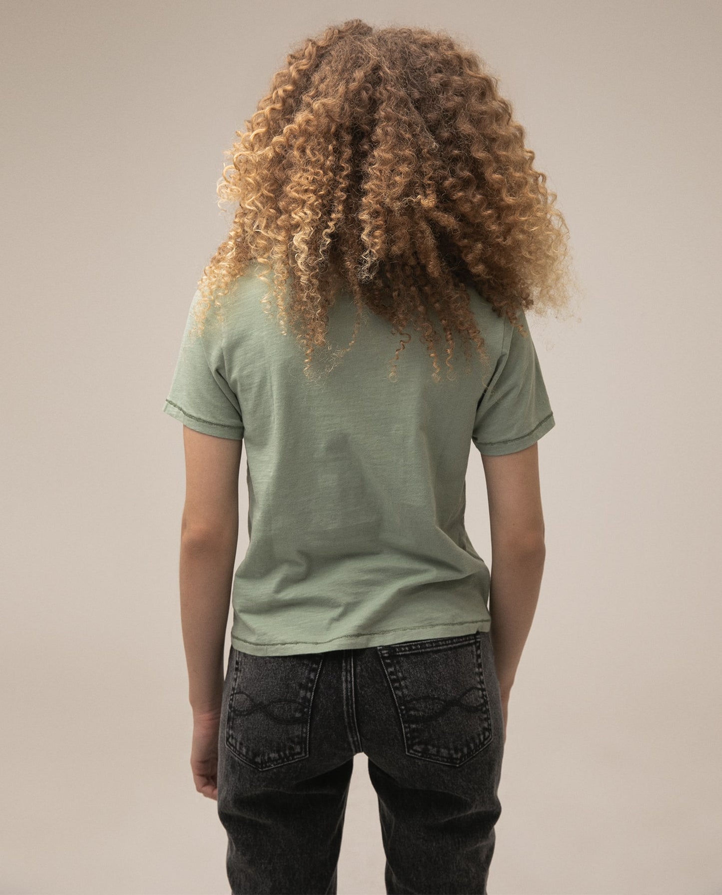 Camiseta Dama Americanino 600D004 Basica Cuello Redondo Verde