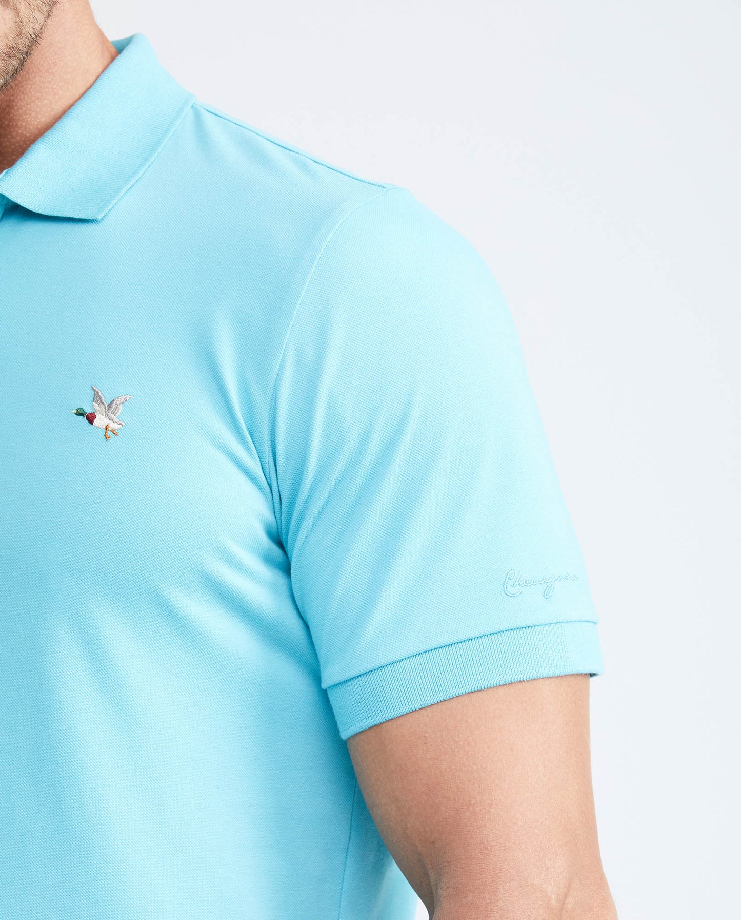Camiseta Polo Chevignon 609F001 Slim Fit Azul Acuarela Medio