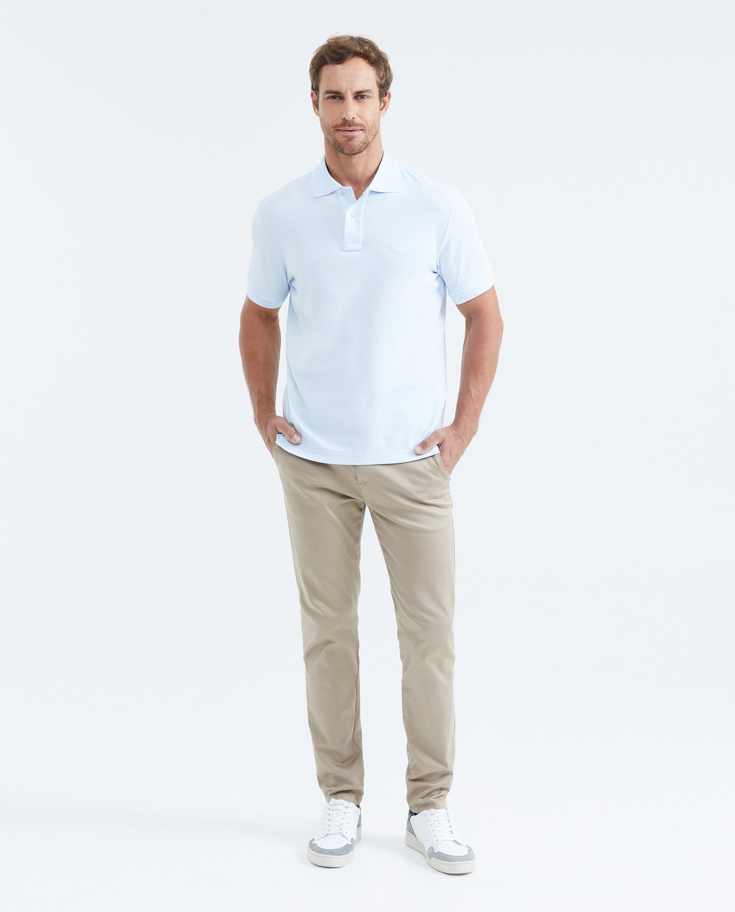 Camiseta Polo Chevignon 609F000 Classic Fit Azul Claro