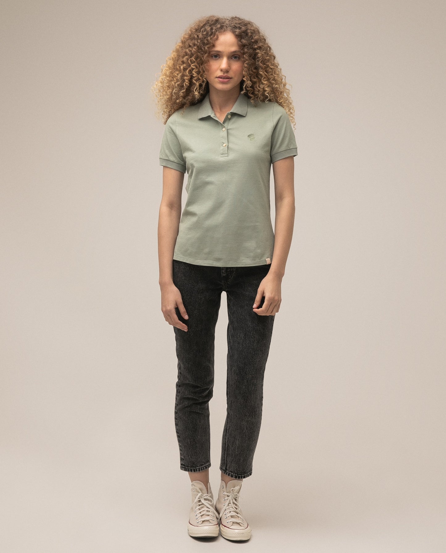 Camiseta Dama Americanino 600D007 Basica Polo Verde