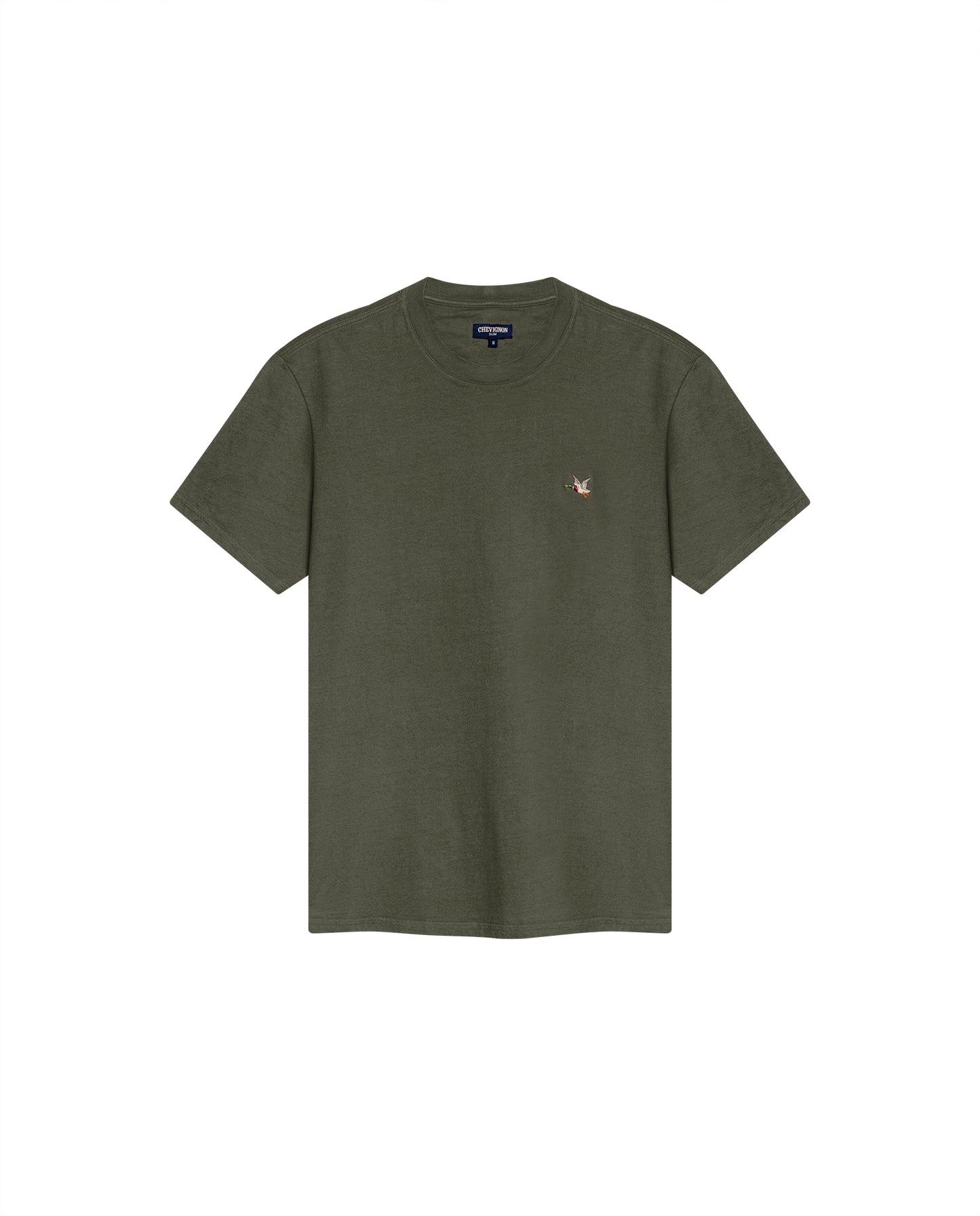 Camiseta Cuello Redondo Chevignon 649G001 Slim Fit Verde Militar