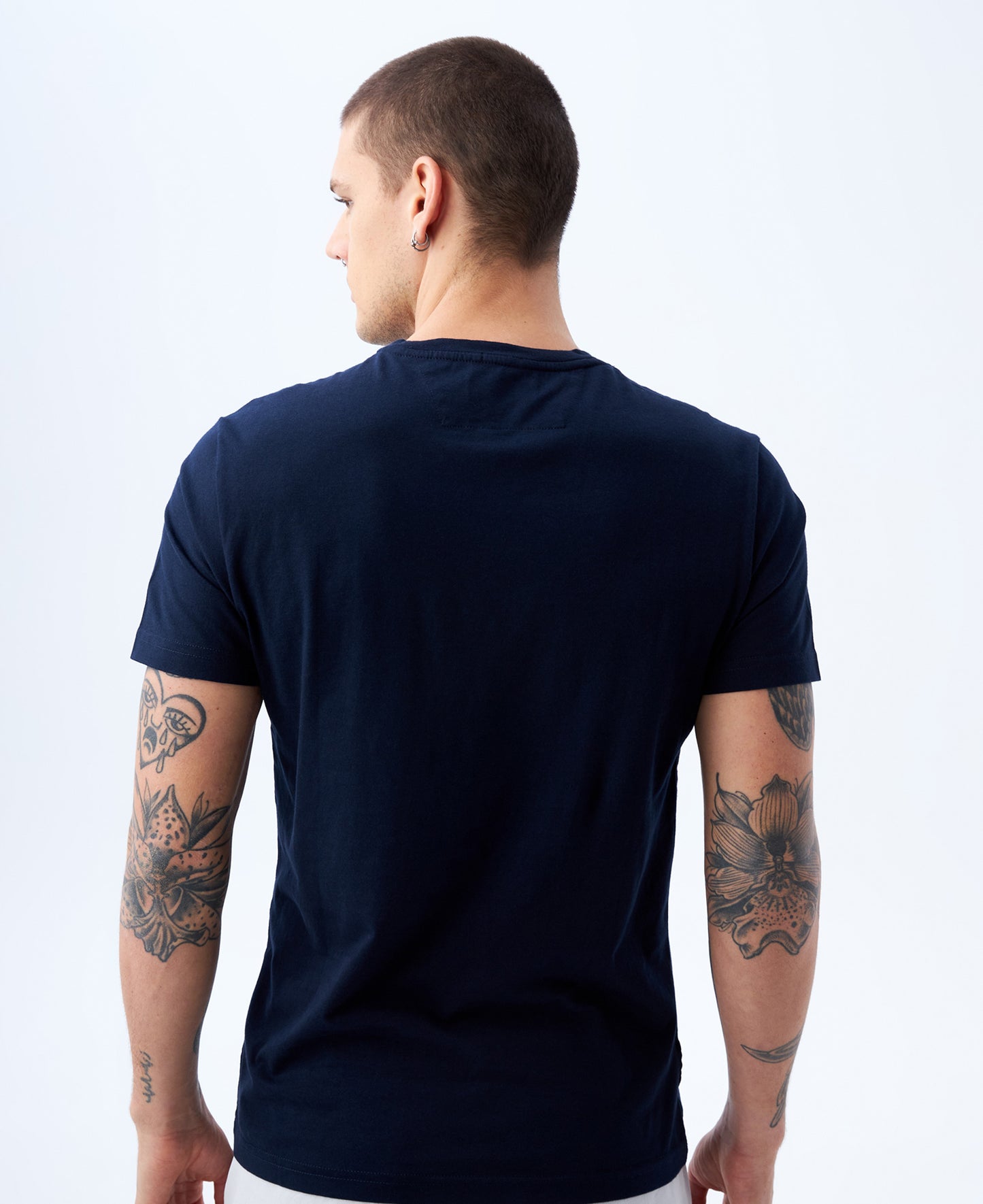 Camiseta Cuello Redondo Americanino 840C000 Basica Slim Fit Azul Oscuro