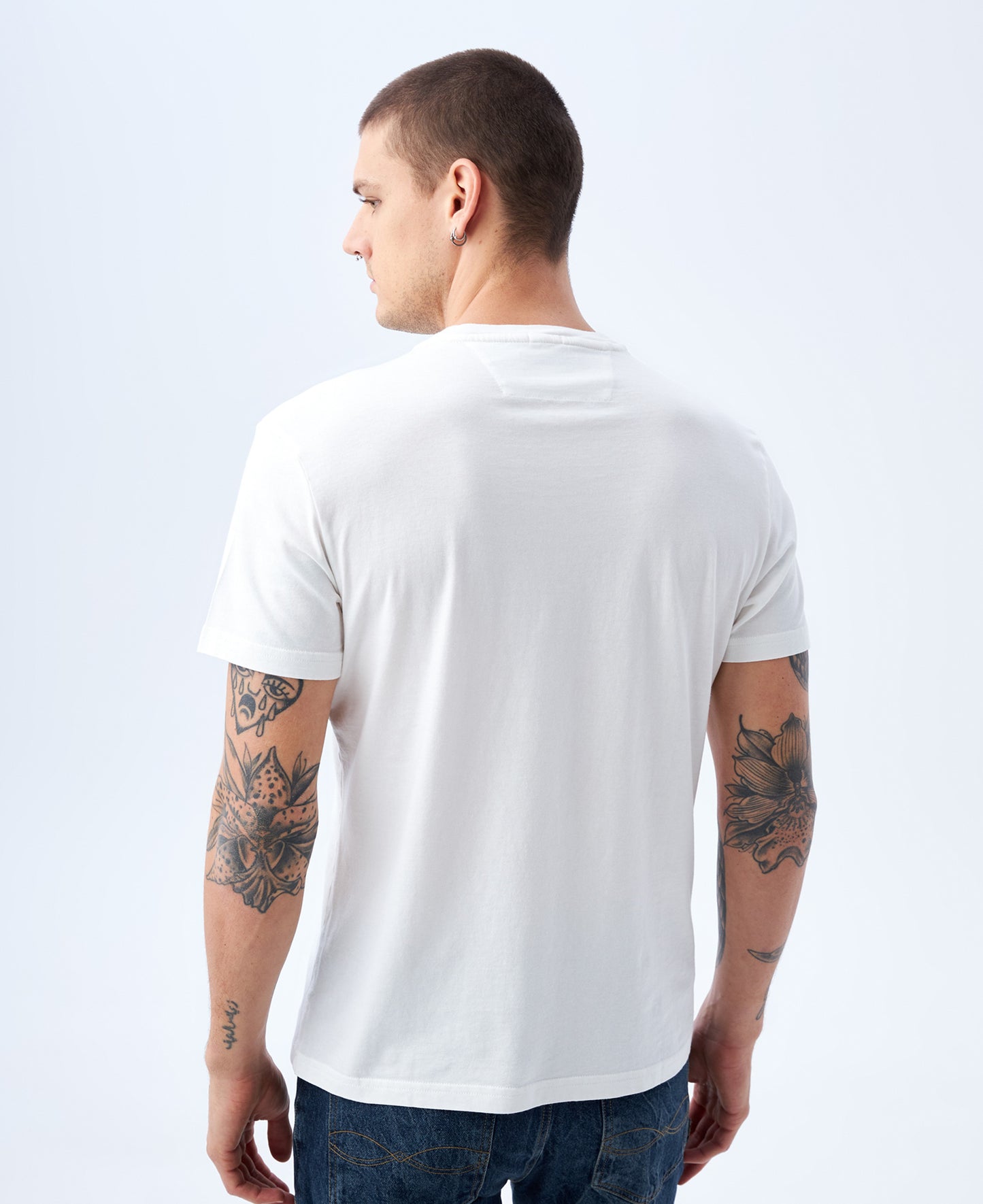 Camiseta Cuello Redondo Americanino 840C000 Basica Slim Fit Blanco Crudo