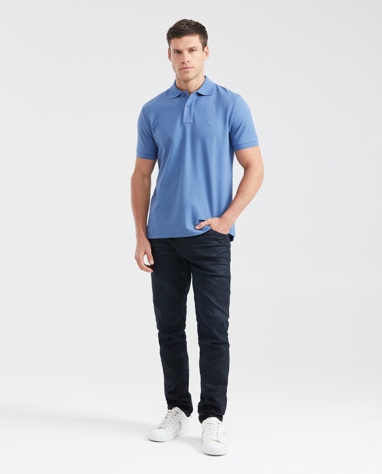 Camiseta Polo Chevignon 601G000 Classic Fit Azul Mezclilla Medio