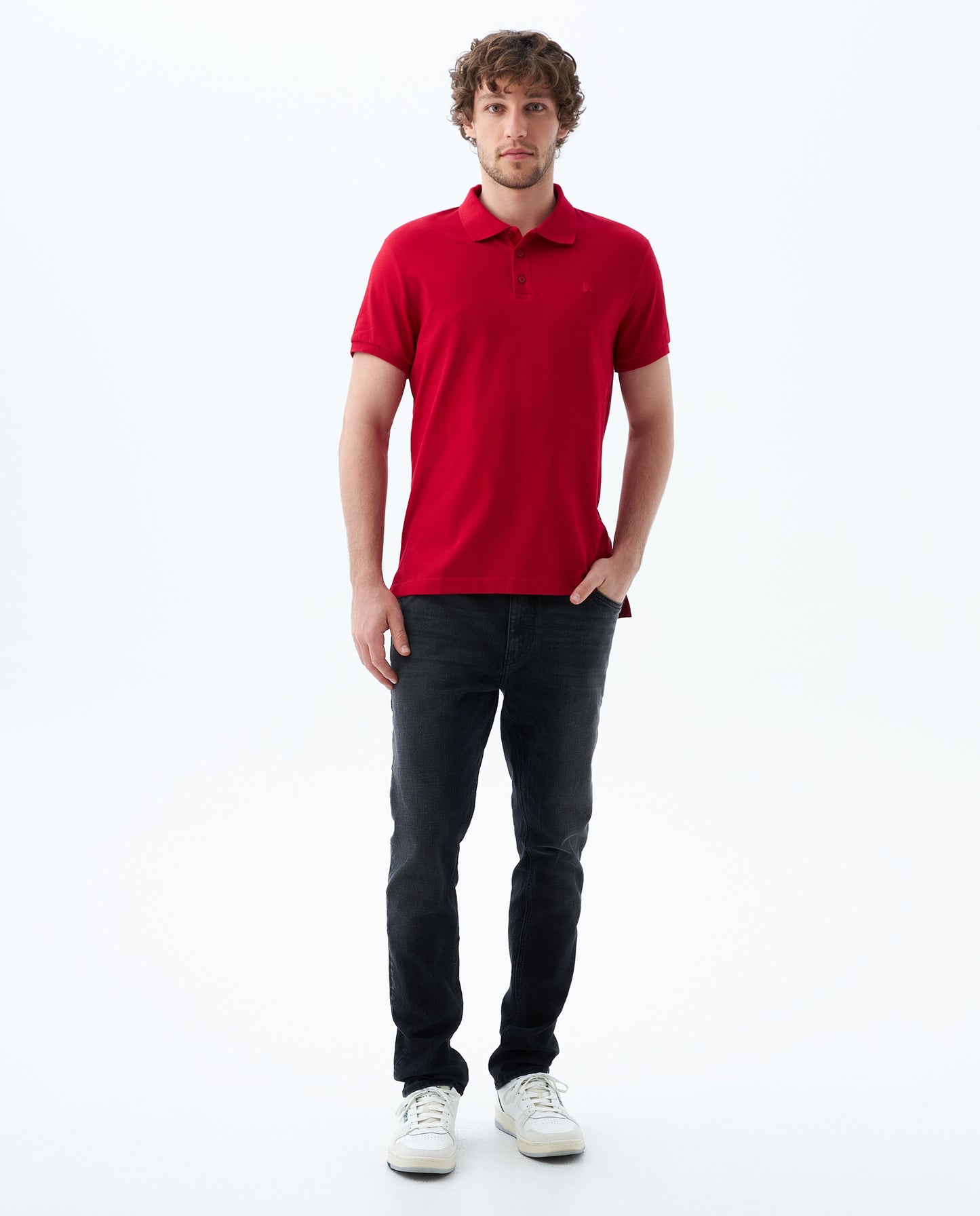 Camiseta Polo Americanino 800G000 Slim Fit Rojo