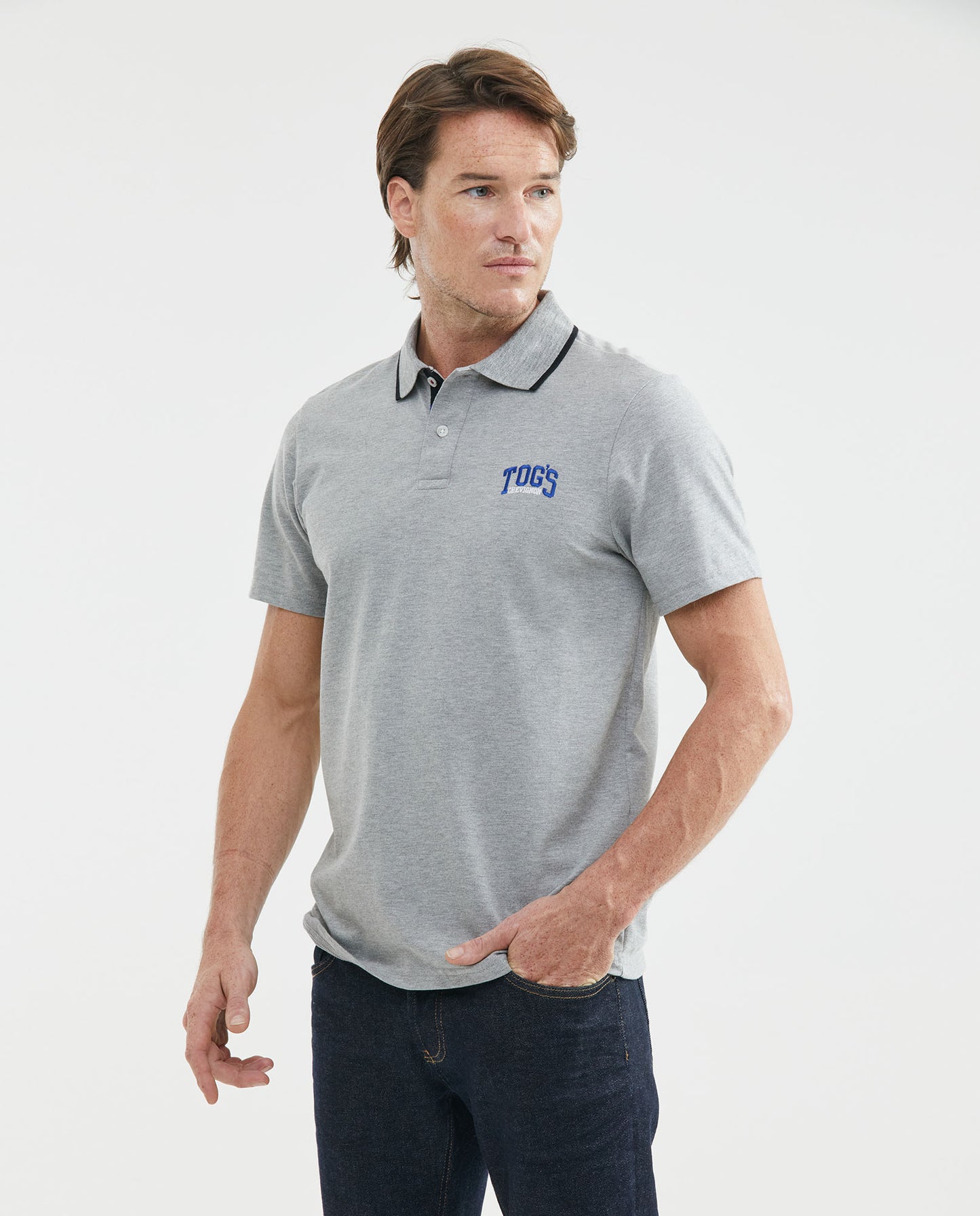Camiseta Polo Chevignon 601F061 Slim Fit Gris Fundido Medio