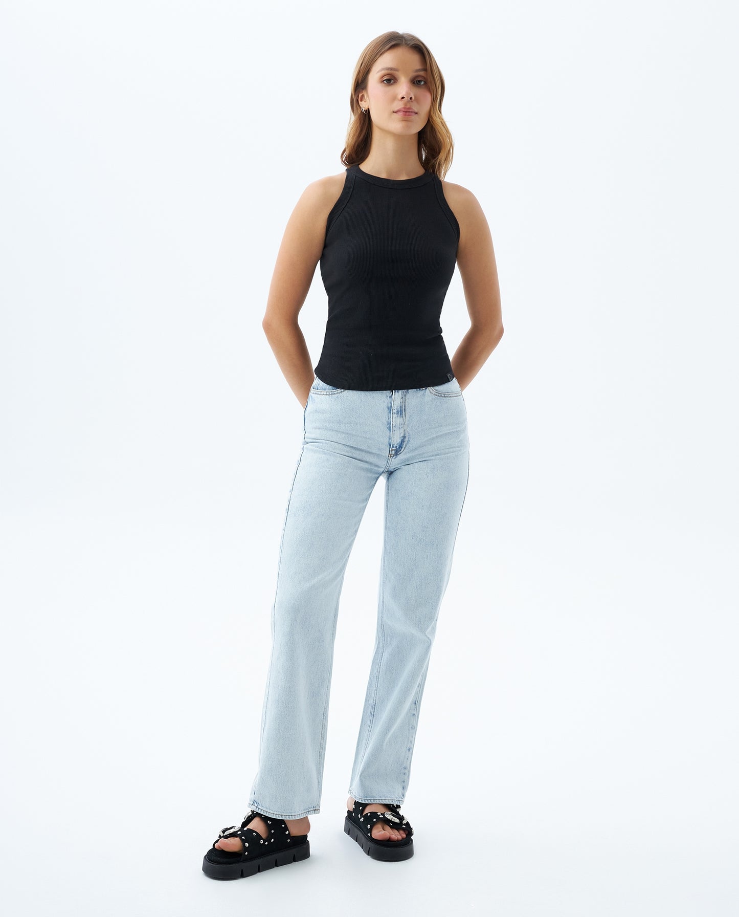 Jean Dama Americanino 330D906 Straigth Linea Azul Claro