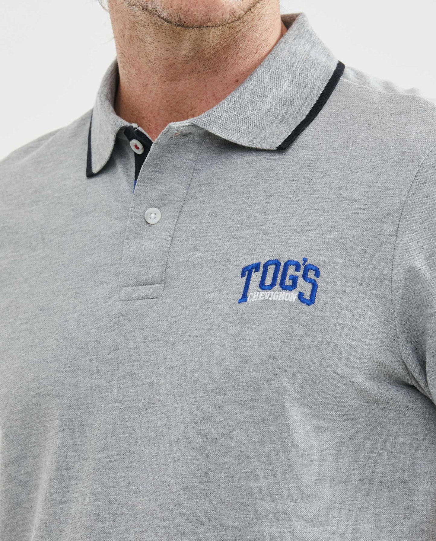 Camiseta Polo Chevignon 601F061 Slim Fit Gris Fundido Medio