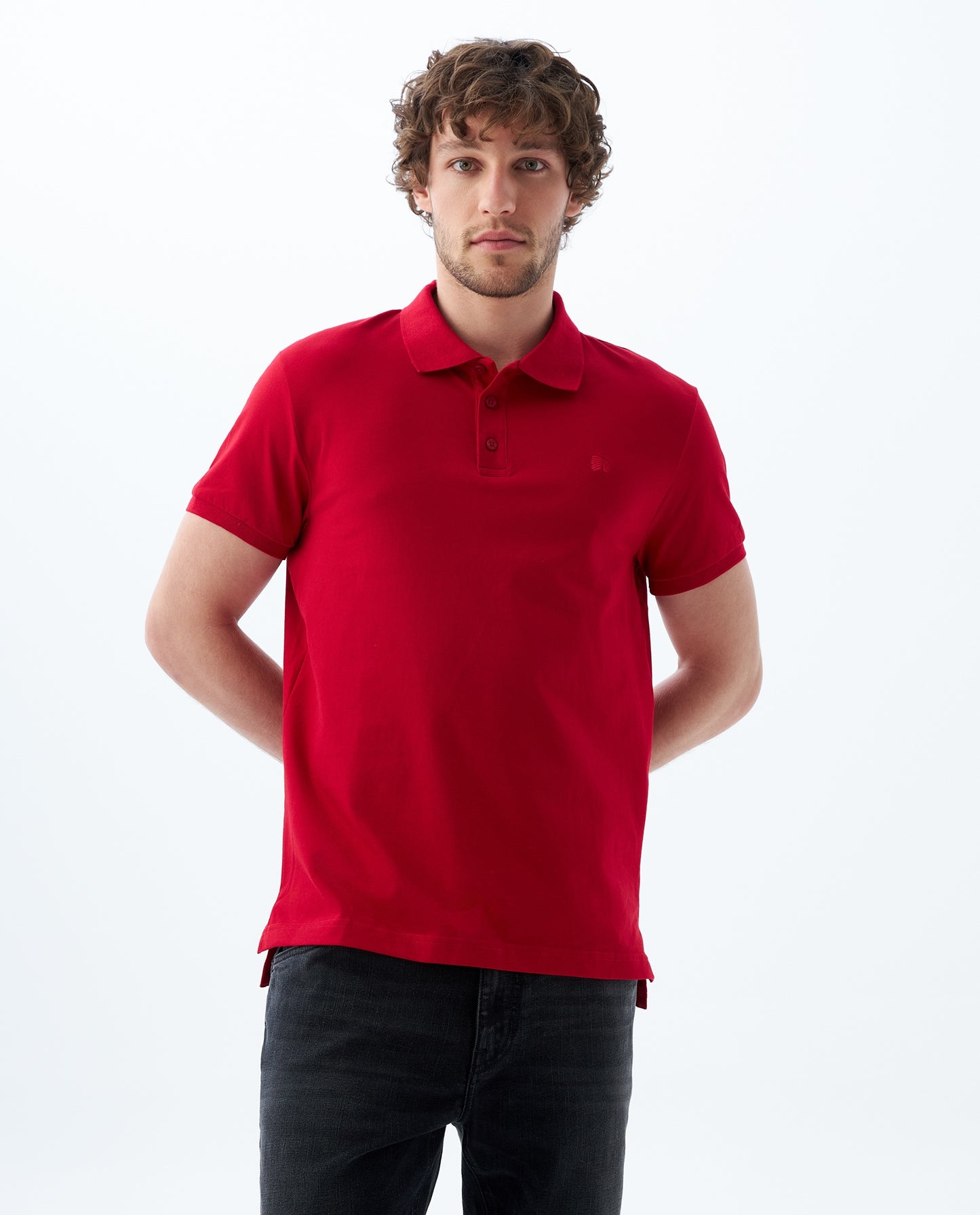 Camiseta Polo Americanino 800B703 Slim Fit Rojo