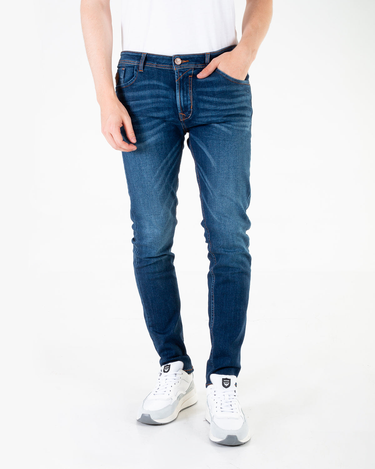Jean Hombre Oxford 011870 Slim Azul Medio