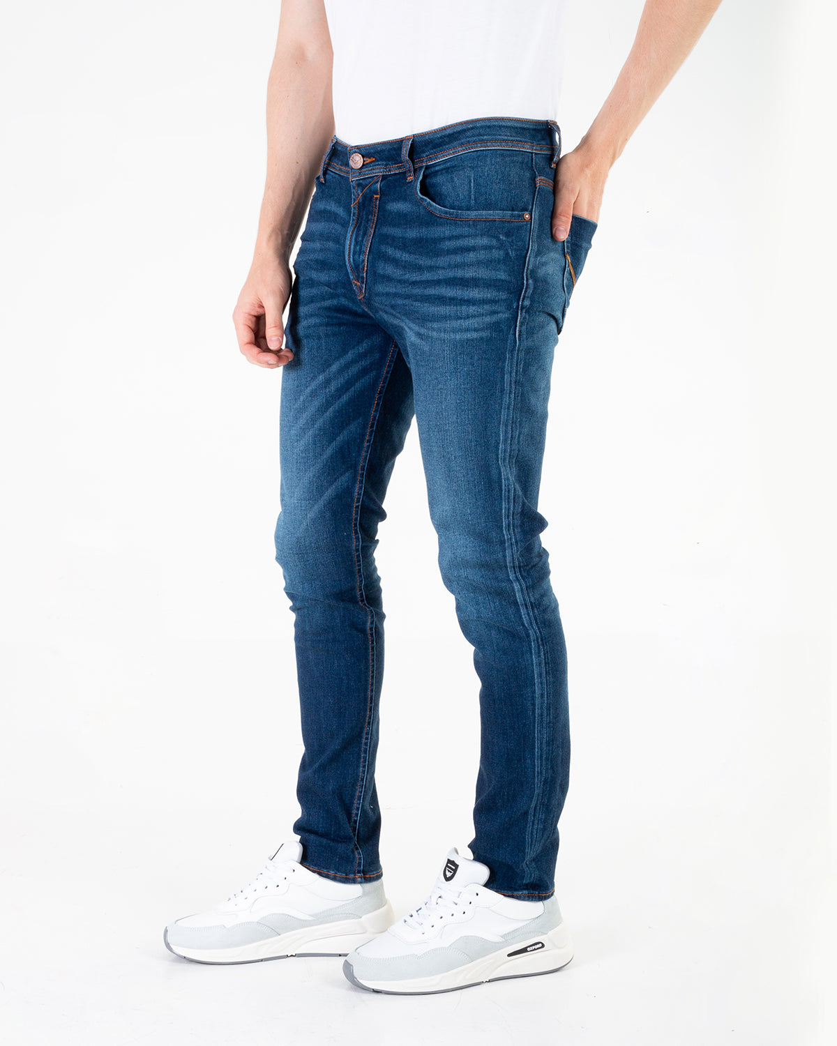 Jean Hombre Oxford 011870 Slim Azul Medio
