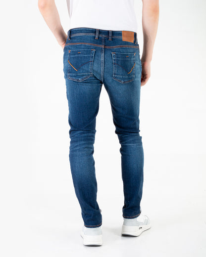 Jean Hombre Oxford 011870 Slim Azul Medio