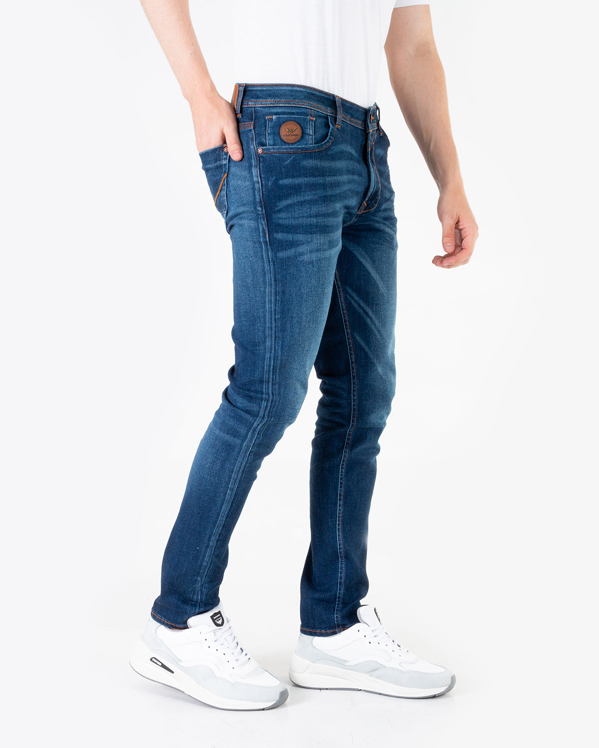 Jean Hombre Oxford 011870 Slim Azul Medio
